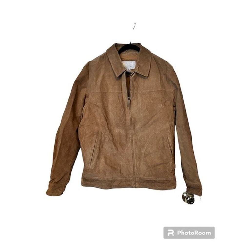 Wilson’s M Julian Leather Jacket Medium Tan Beige EUC